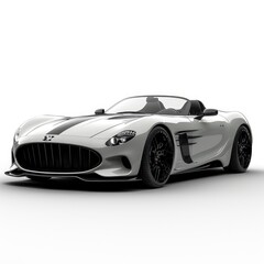 Naklejka premium 3D Rendering Brandless Generic Concept Car, 3d illustration