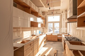 Home kitchen under construction