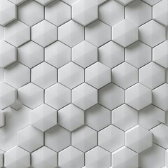 Abstract Cutting Paper Hexagons Background, 3d  illustration