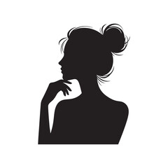 Contemplative Canvases: Person Thinking Silhouette Collection Creating Artistic Portraits of Intellectual Inquiry - Person Thinking Illustration - Person Thinking Vector - Person Silhouette
