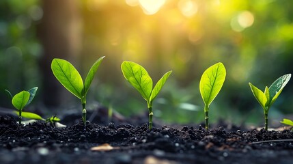 Nurturing Growth: Cultivating a Business Mindset in an Environmental Landscape - obrazy, fototapety, plakaty