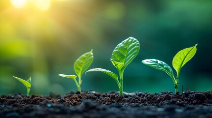 Nurturing Growth: Cultivating a Business Mindset in an Environmental Landscape - obrazy, fototapety, plakaty