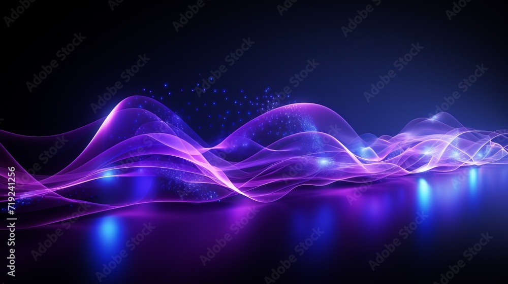 Aufkleber vibrant particle wave abstract background for sound and music visualization