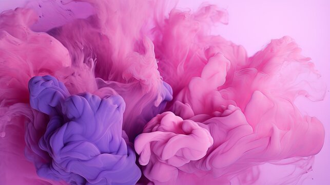 Clouds that are purple and pink in an abstract form.