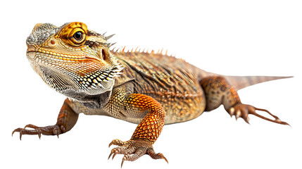 Close-Up of Lizard on White Background