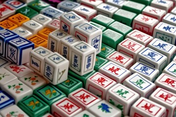 Mahjong, neatly arranged