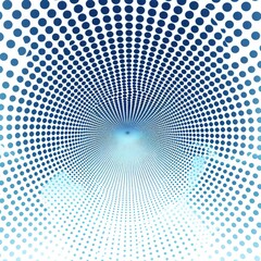 Dot White Blue Pattern Screen Led, 3d  illustration