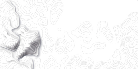 Pattern with lines and dots The stylized height of the topographic map contour in lines and contours isolated on transparent. Black and white topography contour lines map isolated on white background.