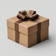 Gift Box On White Background, 3d  illustration