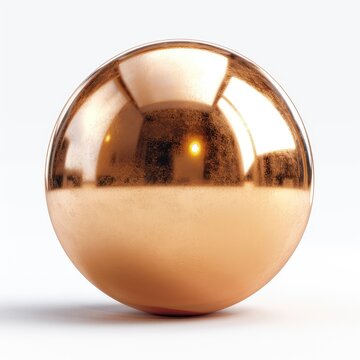 Golden Spher, 3d  illustration