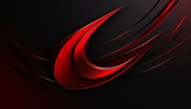 black red color abstract logo