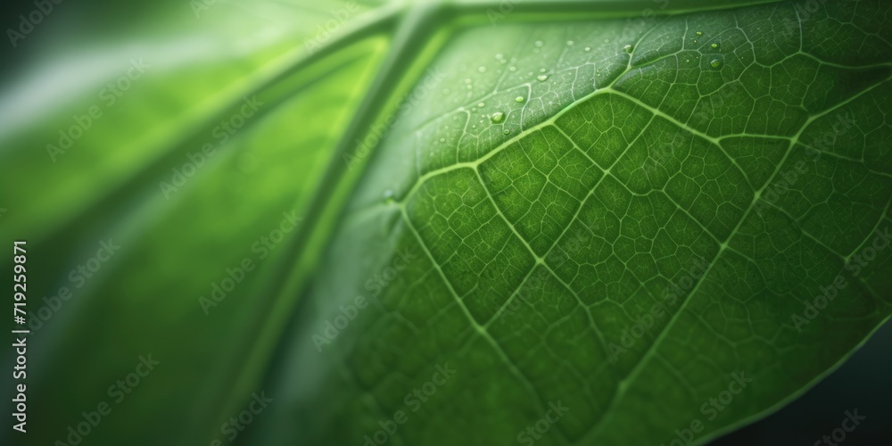 Poster the close-up of leaf texture in green abstract nature background with a soft focus. exuberant image.