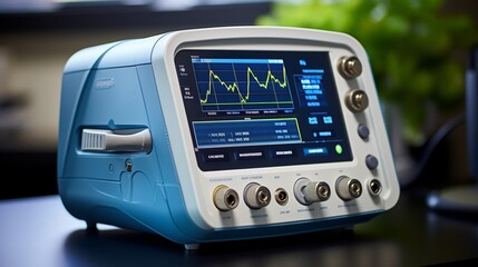 Fototapeta premium Medical monitor showing vital health information isolated