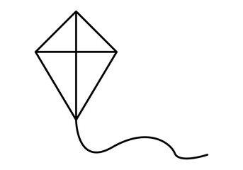 Icono negro de cometa en fondo blanco.