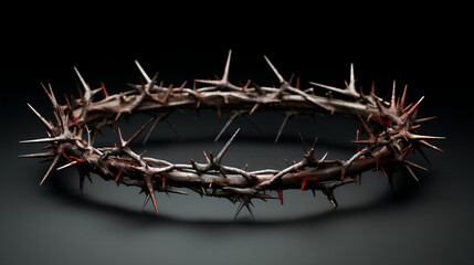Fototapeta premium Christian crown of thorns. Holy week. 
