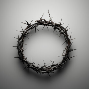 Christian crown of thorns. Holy week. 