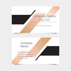 Vector abstract business card background design. Modern business name card layout design for print. Brown background vector template