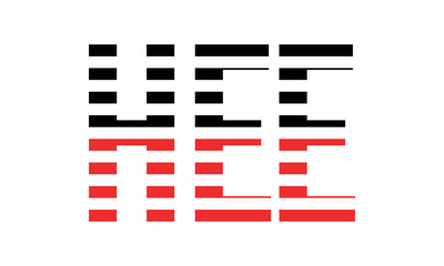 HEE three initial letter iconic line negative space minimal logo design vector template. monogram, abstract, wordmark, business, typography, minimalist, brand, company, flat, modern, unique, simple