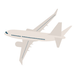 flying plane in flat style, vector