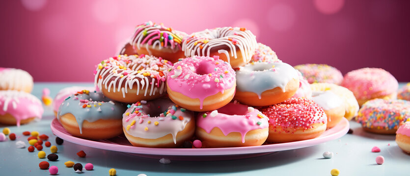 Donuts on an appetizing composition