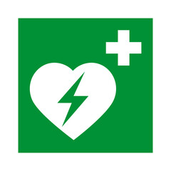 Aed emergency defibrillator aed icon.