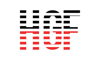 HGF three initial letter iconic line negative space minimal logo design vector template. monogram, abstract, wordmark, business, typography, minimalist, brand, company, flat, modern, unique, simple