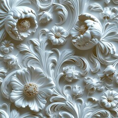 Raster Abstract Ornamental Nature Vintage Background, 3d  illustration