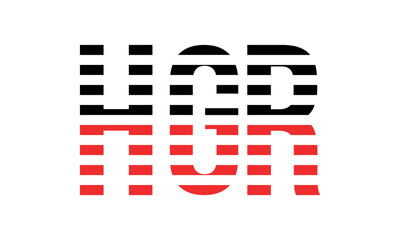 HGR three initial letter iconic line negative space minimal logo design vector template. monogram, abstract, wordmark, business, typography, minimalist, brand, company, flat, modern, unique, simple