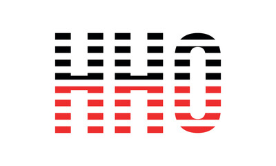 HHO three initial letter iconic line negative space minimal logo design vector template. monogram, abstract, wordmark, business, typography, minimalist, brand, company, flat, modern, unique, simple