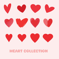 Heart vectors. Heart illustrations. Heart Set for Valentine's Day. 