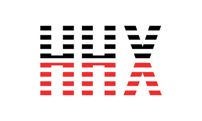 HHX three initial letter iconic line negative space minimal logo design vector template. monogram, abstract, wordmark, business, typography, minimalist, brand, company, flat, modern, unique, simple