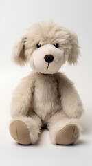 Obraz premium Stuffed dog. Plain white background.