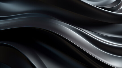 Fototapeta premium Black background with 3d shape. 3d illustration, 3d rendering.