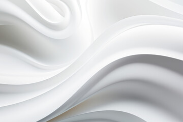 Organic white swirly background wallpaper - Generative AI - obrazy, fototapety, plakaty