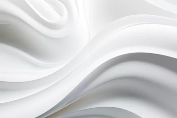Foto op Canvas Organic white swirly background wallpaper - Generative AI © Studio F.
