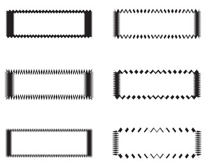 Wavy Edge Square Shapes Icon Set