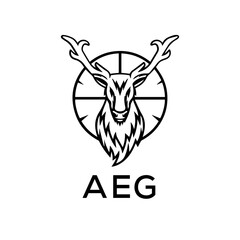 AEG  logo design template vector. AEG Business abstract connection vector logo. AEG icon circle logotype.
