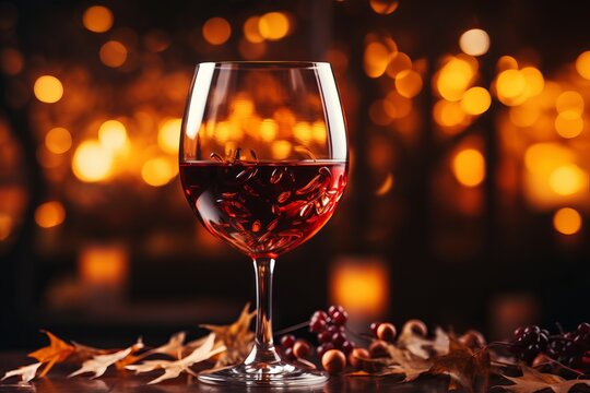 Cheerful group of friends capturing a joyous moment together with wine glasses
