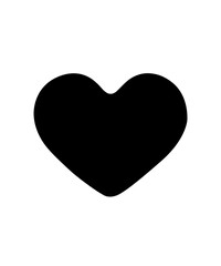 Heart clip art design on plain white transparent isolated background for card, shirt, hoodie, sweatshirt, apparel, tag, mug, icon, poster or badge