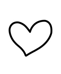 Heart clip art design on plain white transparent isolated background for card, shirt, hoodie, sweatshirt, apparel, tag, mug, icon, poster or badge