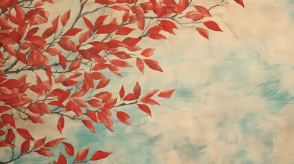 seamless background picture with leaf pattern, leaves, trees, tree branches
