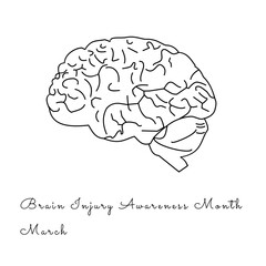 vector graphic of Brain Injury Awareness Month ideal for Brain Injury Awareness Month celebration.