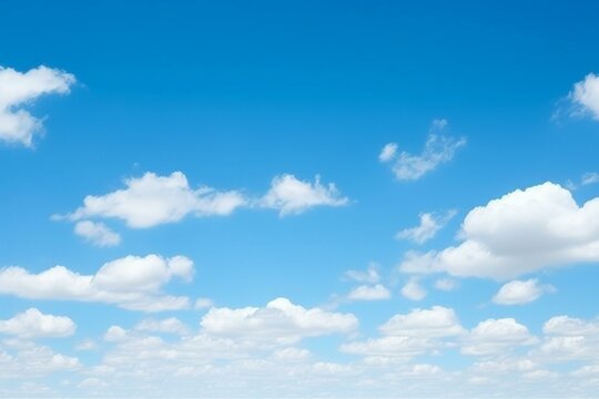 Blue sky background with tiny clouds, nature abstract background,  White clouds in the blue sky