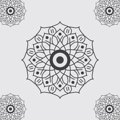 Mandala Art design in circle. Simple mandala design floral mandala art