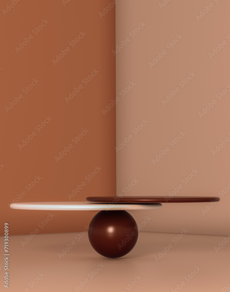 Poster 3d abstract background with geometric podium and shapes. minimal stand for showing products