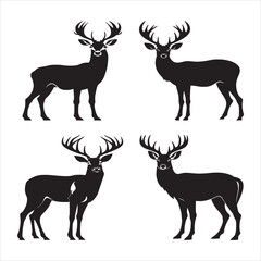 Obraz premium minimalist Silhouette Vector design of a Deer
