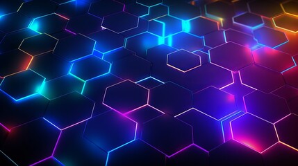 Obraz na płótnie Canvas Networking backgrounds that are neon hex
