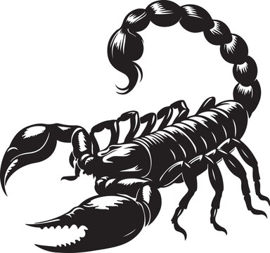 scorpion isolated on white background vector illustratin