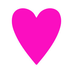 Heart clip art design on plain white transparent isolated background for card, shirt, hoodie, sweatshirt, apparel, tag, mug, icon, poster or badge