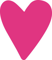 Heart clip art design on plain white transparent isolated background for card, shirt, hoodie, sweatshirt, apparel, tag, mug, icon, poster or badge